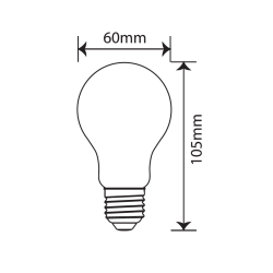 Filament led milky A60 bulb E27 10W 990lm 4000K INQ