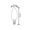 Filament led milky C37 świeca E14 6W 550lm 3000K INQ