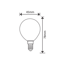 Filament led milky G45 kulka E14 6W 550lm 3000K INQ