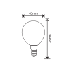 Filament led milky G45 kulka E14 6W 550lm 3000K INQ