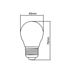 Filament led milky G45 kulka E27 6W 600lm 3000K INQ