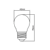 Filament led milky G45 kulka E27 6W 600lm 3000K INQ