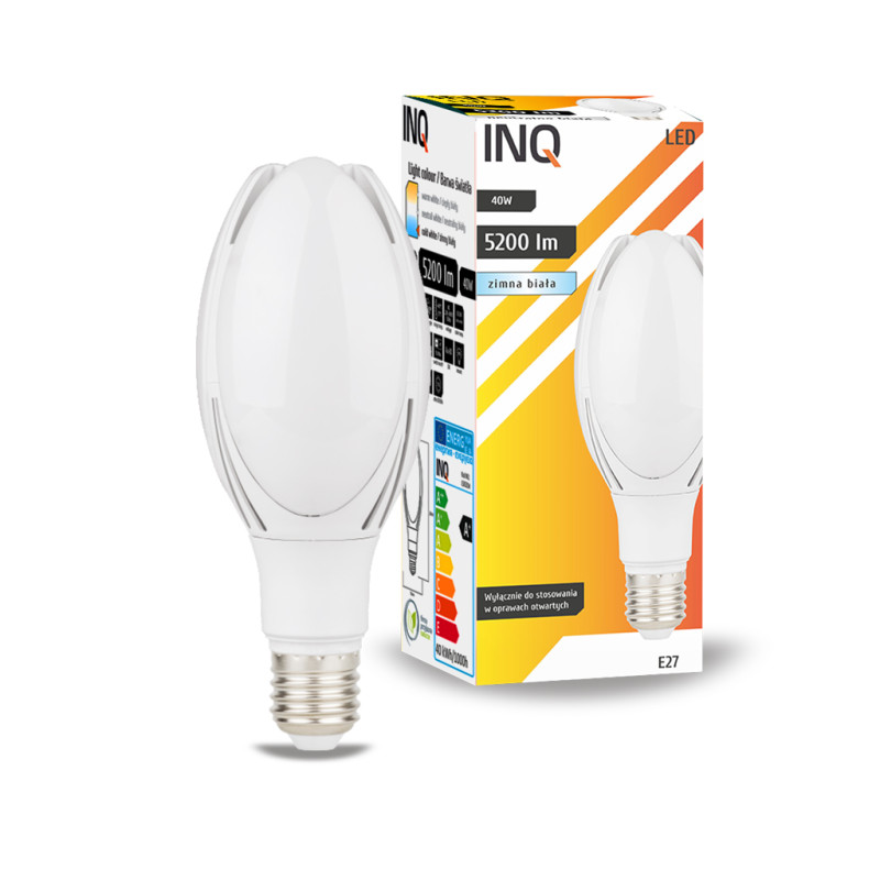 Lampa led E27 bulb PROFI 40W T90 5200lm 6500K INQ