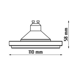 Lampa led AR111 GU10 15W 4000K 230V 120^ 1200lm czarny INQ