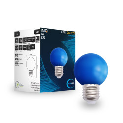 Lampa led kolor BLUE E27 2W INQ