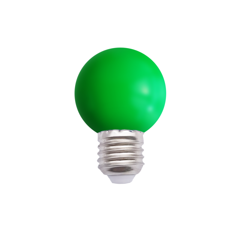 Lampa led kolor GREEN E27 2W INQ