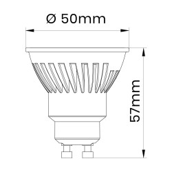 Lampa led GU10 PROFI led 9W 3000K 900lm ceramika INQ