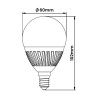 Lampa led deco E14 glob G60 12W 1200lm 3000K ceramika INQ