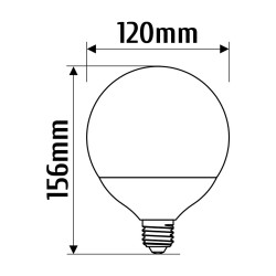 Lampa led deco E27 glob G120 15W 1500lm 4000K INQ