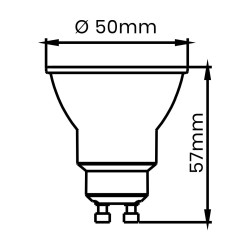 Lampa led GU10 Profiled 5W 3000K 400lm INQ