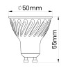 Lampa led GU10 led 6W 3000K 480lm black body INQ