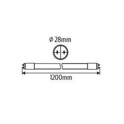 Świetlówka led  tuba 120cm zas.jednostronnie 4000K 18W  2000lm T8 INQ