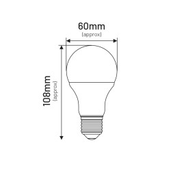 Led A60 E27  7W bulb  600lm 3000K INQ