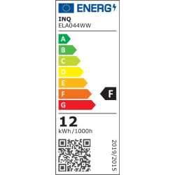 Led A60 E27 12W bulb 1160lm 3000K INQ