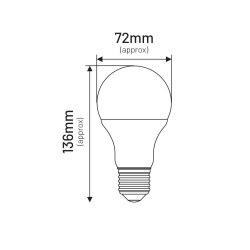 Led A70 E27 17W bulb 1710lm 4000K INQ