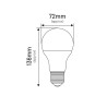 Led A70 E27 17W bulb 1710lm 4000K INQ