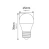 Led G45 E27  3W kulka 220lm 3000K INQ