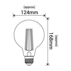 Filament  Led  gold  G120 glob E27  6,5W 680lm 2700K INQ