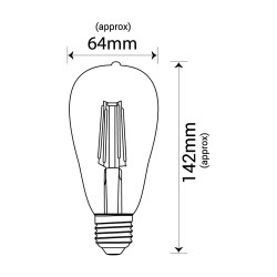 Filament  Led  gold  ST64 E27  8W 800lm 2700K INQ