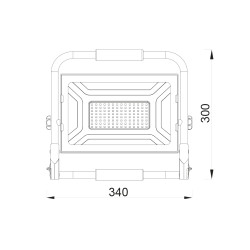 Naświetlacz led RINO 50W 4000K 4050lm stojak czarny INQ