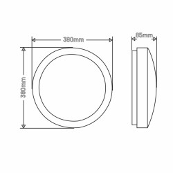 Plafoniera led SKADI 23W 2500lm okrągła 4000K INQ