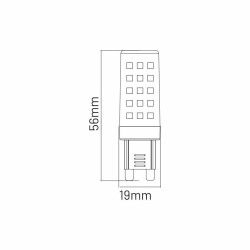 LED G9 4,8W 530lm 3000K owal INQ