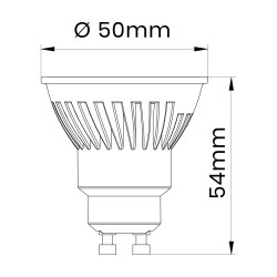 Lampa  GU10 PROFI LED 9W 6500K 900lm ceramika soczewka 120^ INQ