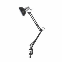 Lampka E27 Dakota kreślarska z klipsem czarny/chrom LS012