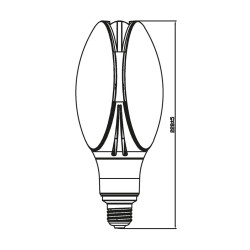  LED E27 PROFI 36W T96 6000lm 4000K INQ