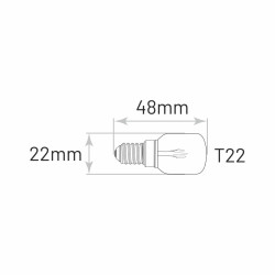 Żarówka T22 E14 15W  piekarnikowa 300^ INQ