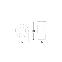 Oprawa najazdowa CECI 90 szary X GU10 4,5W 3000K