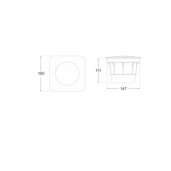 Oprawa najazdowa CECI 160-SQ czarny X GX53 7W 4000K