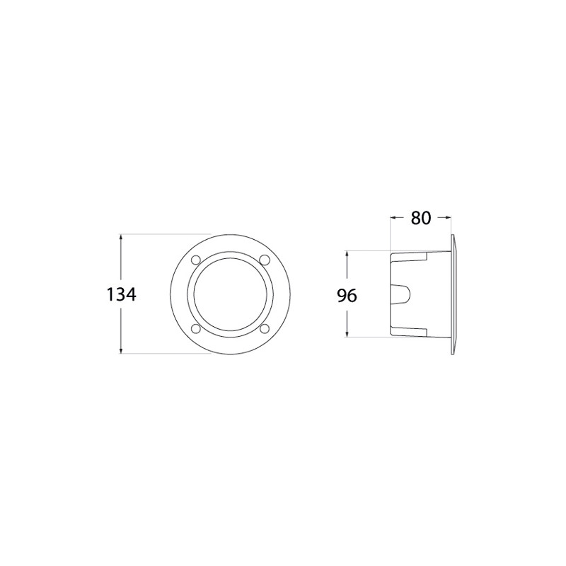 Oprawa elewacyjna LETI 100 ROUND szary Y LED GX53 3W 3000K