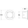 Oprawa elewacyjna LETI 100 ROUND szary Y LED GX53 3W 3000K