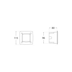 Oprawa elewacyjna LETI 100 SQUARE czarny Y LED GX53 3W 3000K