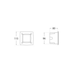 Oprawa elewacyjna LETI 100 SQUARE szary Y LED GX53 3W 3000K