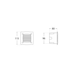 Oprawa elewacyjna LETI 100 SQUARE-GR czarny Y LED GX53 3W 3000K