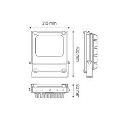 Naświetlacz led Ralf 150W 4000K 12000lm czarny