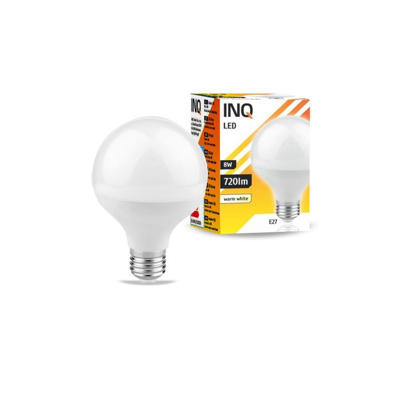 Lampa led deco E27 glob G80 8W 720lm 3000K INQ