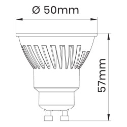 Lampa led GU10 PROFI 9W 3000K 900lm ceramika INQ