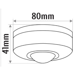 Czujnik ruchu 360stopni 1200W IP44 biały montaż 2,2-4m