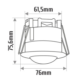 Czujnik ruchu 360stopni P/T 1200W IP20 biały montaż 2,2m-4m