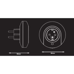 Lampka nocna wtykowa LED 0.4W 15lm z czujnikiem zmierzchu i gniazdem 220V EU ELEKTRO