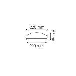 Plafoniera VIKA 8W 520lm 4000K sensor HF okrągła INQ